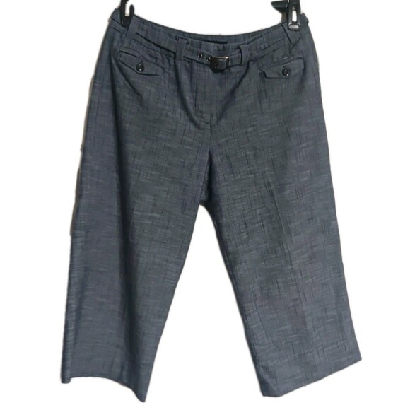 Larry Levine Pants - Women's Larry Levine Stretch Blue Capri Pants Size 10